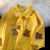 YDXJR美式翻领短袖连衣裙胖mm300日系小熊pl衫大码T恤女学院风小众领带 黄色 清凉显瘦版型 M 适合80135斤