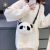 萨默斯成都熊猫基地纪念品背包 可爱卡通毛绒大熊猫斜挎包儿童背 斜挎包