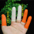 加厚防滑水耐磨乳胶手指套橡胶防护点钞数钱劳保胶工业手指头套 桔红色 大中小混装100个