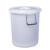 稳斯坦 WK001 塑料大桶 环卫物业垃圾桶酒店厨房收纳圆桶 白色100升 50*61cm(无盖）