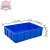 RODMAN洛民 加厚塑料周转箱425x275x110 蓝色长方形胶箱工业物流箱物料零件收纳盒 18号周转箱