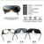 牛皮面罩眼镜电焊工专用防强光三色玻璃镜护目镜焊工专用防护眼镜 10个装【灰色送1绑带】