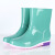 雨花泽女士低筒雨鞋 劳保女式雨鞋户外防水鞋套雨靴子带跟 蓝色37码