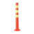 塑料警示柱弹力柱反光路锥柔性交通防撞柱隔离墩分流立柱道口护栏 90CM一EVA海绵-红色（压不坏）