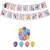 新思力小马宝莉主题儿童生日派对客厅布置背景挂布海报拉旗气球蛋糕装饰 拉旗+气球24个