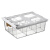 稳斯坦 W5992 透明分格收纳盒 杂物零件工具存储整理盒存放箱 9格(34.8*26.1*11)