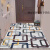 梵雅曼PVC可擦免洗地毯地垫客厅入户门垫过道门厅玄关厨房满铺脚垫 JC彩线框 40*60cm(一抹净)