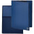 多功能板夹网格口袋A4文件夹纸板笔插学生用写字试卷垫板硬板夹本 蓝色5995(网格袋+多口袋)