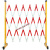 玻璃钢伸缩围栏安护栏道路电力施工可移动围挡警戒绝缘隔离栏 1.2*3米加厚款(红白相间)
