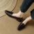 蜻蜓牌（DRAGON-FLY）2024红法式复古女鞋夏季新款粗跟单鞋中跟方头小皮鞋 棕色 35