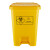 黄色医疗垃圾桶脚踏废污物塑料桶垃圾桶利器盒回收箱诊所分类箱 K桶100L黄色