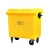 660L黄色垃圾车医院手推垃圾车户外大号垃圾桶废物收纳垃圾转运箱 660L加厚款垃圾车( 无盖)