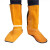 护脚盖电焊护脚护腿套脚盖电焊工防护劳保防护脚套脚罩 黄色魔术贴33cm(42鞋码左右)
