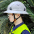 扬笙福安全帽国标大帽檐遮阳防晒透气夏季工地碳纤维色建筑施工头盔印 升级款-白色