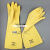 三碟耐酸碱工业防护手套31-60cm橡胶白乳胶化工劳保加长加厚 40cm中厚款