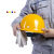 国标工地安全帽透气加厚建筑工程施工安全头帽领导圆头盔定做印字 圆盔透气橙色【抽拉式帽衬】