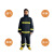 3C认证五件套消防服分体消防衣靴子腰带手套14款3c消防服 消防腰带藏蓝色