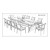 锡田家具油漆会议桌长桌贴皮会桌椅组合套装 3.5米会议桌+12把椅子