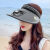 畅桑风扇帽成人USB充电带子女夏季大帽檐遮阳帽子空顶太阳帽 充电款-白色