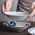 波佐见烧日本进口陶瓷饭碗盘子套装家用日式青海波拉面泡面碗大汤碗果盘 C2网纹蟹汤钵15cm