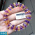黛莱妮画喜收藏级巴西黄水晶乌拉圭紫晶车轮珠手链 混穿 女士手串 约14mm/57.79g