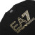 ARMANI/阿玛尼 EA7 男士奢华烫金时尚休闲纯棉圆领长袖T恤 6RPT04 PJFFZ 黑色 208 XS