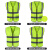 10件装反光安全背心马甲反光衣夜光环卫工人施工工地交通衣服定制 加厚多口袋（红色）（10件装）