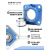 GONGYAO新款工耀机电带方形蓝座外球面轴承组UCF204-212三层密封 UCF209（内径45mm，三层密封）;