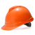 德威狮  标准型ABS安全帽工地领导建筑工程头盔透气男 橙色豪华型PE一指键