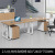 办公家具组合办公室桌子4人位工位桌双人面对面职员办公桌 (2人位并排含柜椅)