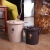 茶桶茶叶过滤桶塑料茶道茶水桶废水桶泡茶垃圾桶茶具配件茶渣桶 2023卡其色（7升）