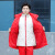 军佑 中石化劳保服棉服加油站工作服套装男女反光条工服采购 红色棉服套装 S/160 