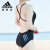 阿迪达斯 adidas 泳衣时尚经典黑色连体游泳衣女士泳装专业训练抗氯DN9018 黑色 XL