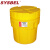 西斯贝尔SYSBEL化学皮吸附棉危化品吸附棉20加仑泄漏应急处理桶套装通用型SYK200 黄色 60.5*60.5*66cm 现货