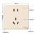 施耐德电气 五孔插座面板十支装 86型家用墙壁插座套装 皓呈系列金色 新国标