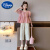 迪士尼（Disney）女童夏装2024新款儿童短袖套装时髦洋气夏季中大童运动服12岁女孩 优衣酷#休闲娃娃衫套装-粉色 170cm