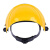 海斯迪克 gnjz-1051 耐高温氩弧焊防护面罩 透明有机玻璃焊接防护面罩 电焊黄顶面罩 白色