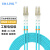 EB-LINK 万兆铠装光纤跳线工程电信级100米LC-LC双芯10G多模OM3双工防鼠咬金属钢丝抗压抗拉尾纤