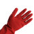 冰禹 BY-77S 防滑耐磨工业乳胶橡胶手套 劳保保洁手套 38cm红色长款乳胶 S码（1双）