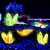 花园摆件仿真发光大蝴蝶雕塑户外园林景观草坪灯装饰园区夜光小品 荧光黄 HY1136-1