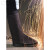 电焊工牛皮电焊护脚盖 焊工护腿  护脚 脚罩 鞋套防烫劳保 焊工防 深棕色牛皮(筒高23cm):魔术贴款