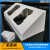 PVC新款塑料盒塔式插座单面三角形实验台走线槽五孔线盒双面PP盒 白色118款插座底盒 86款双位双面
