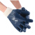 丁腈橡胶手套大口浸胶防油防水耐磨加厚工业柴油电焊工作保护手套 蓝丁腈耐油手套(螺口):12双价 XL