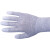 无尘透气防护碳纤维涂指手套耐磨防滑工作手套劳保涂胶手套 10双/包白色PU涂指 S