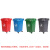 海斯迪克 HZL-96 户外垃圾桶 大号加厚环卫物业小区室外环保分类塑料带盖医疗垃圾桶箱 绿色100L(带轮款)