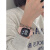 IGIFTFIRE适配人手表LED女款ins学生智能简约时尚小众设计初高中防水男 深蓝(表盒+电池+手链)