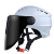 班康 电焊面罩自动变光焊工眼镜氩弧焊接头戴式焊帽自动变光电焊面罩 灰色头盔式电焊面罩含6保护片