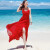 曼蓄裙子夏天海南三亚度假沙滩连衣裙2024夏季新款红色吊带长裙仙气女 红色 M