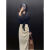 LPDV御姐范气质女神套装韩剧名媛小香风高级感衬衫+气质半身裙2024春 套装-褶皱+黑衬衫 M