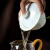 羲鹤隐尧「羲鹤堂」手工雕刻影青瓷三才盖碗景德镇陶瓷家用单个泡茶盖碗杯 如花似玉/约160ml